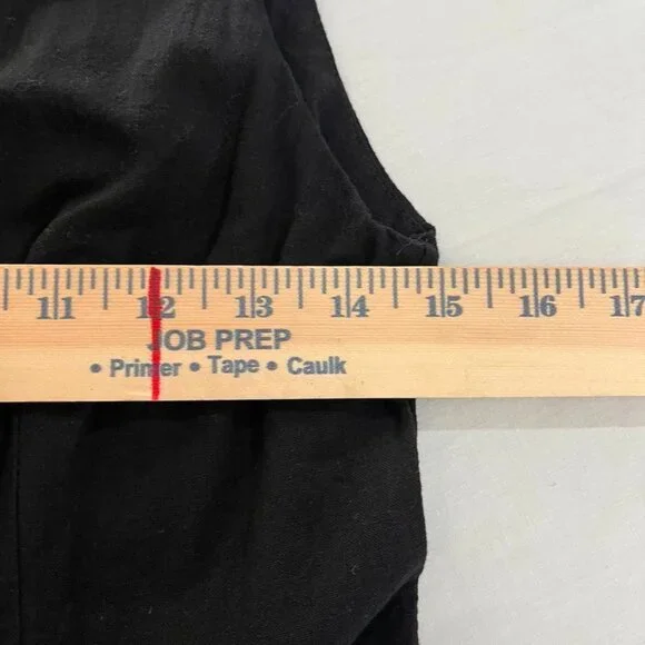 Petal & Pup Black Button Front Sleeveless Vest Top Tailored Small - Picture 7 of 8